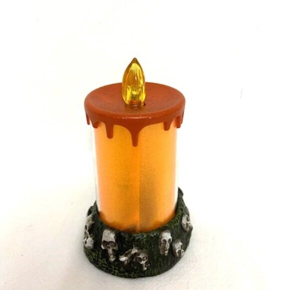 Halloween Light Up Candle Skulls Sparkle Battery Operated - Picture 3 of 6